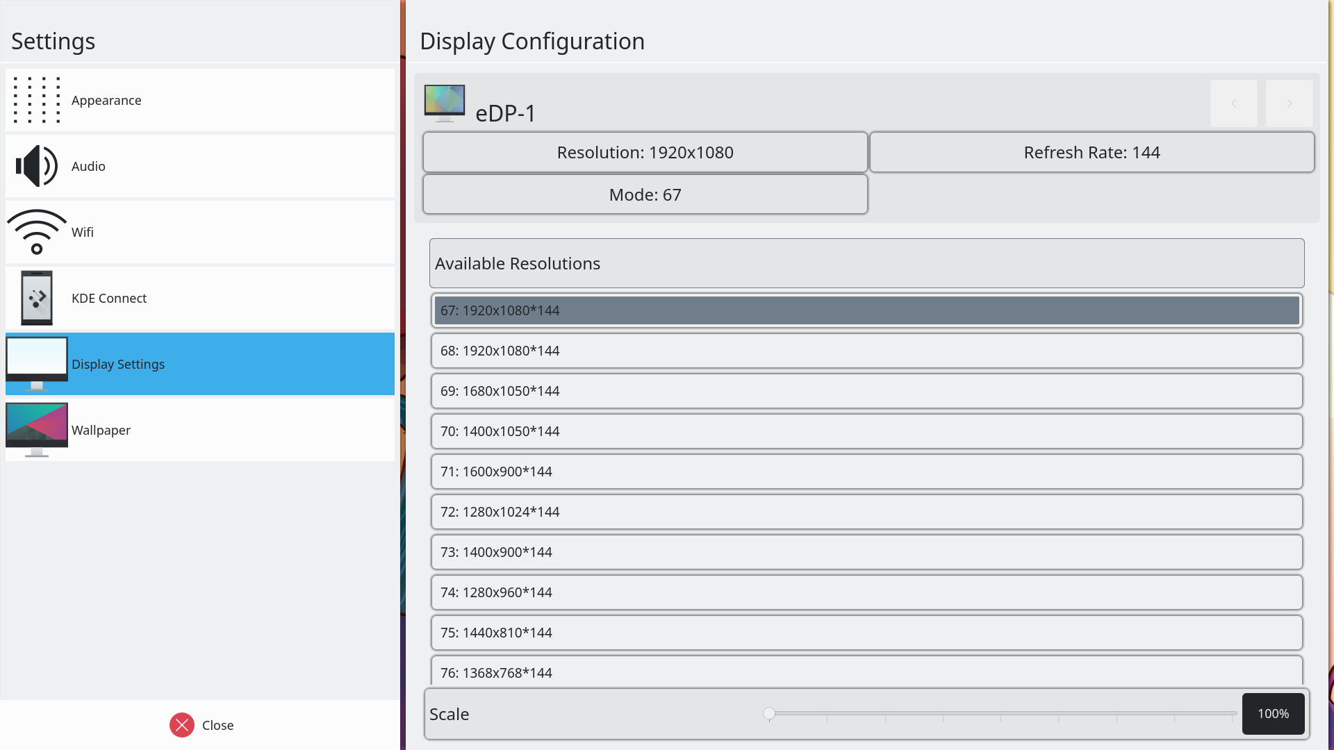 Settings -> Display